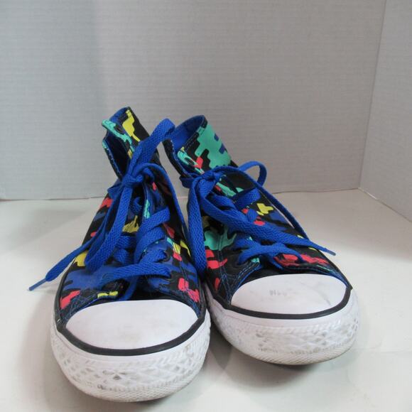 Converse Chuck Taylor All Star Hi Top Shoes Juniors Size 6 Blue GS Gaming Tetris main image 9